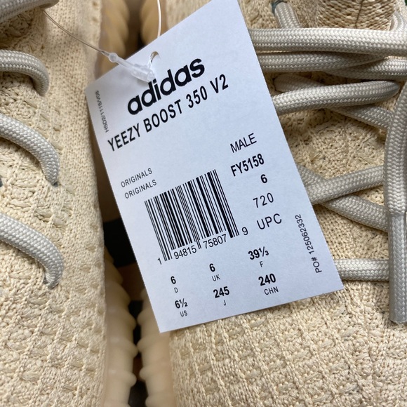 New in box adidas Yeezy 350 v2 Linen men’s size 6.5 US - Picture 2 of 7